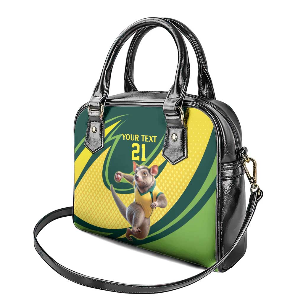 Australian Tasmanian Pademelon Cricket Custom Shoulder Handbag Aussie National Color