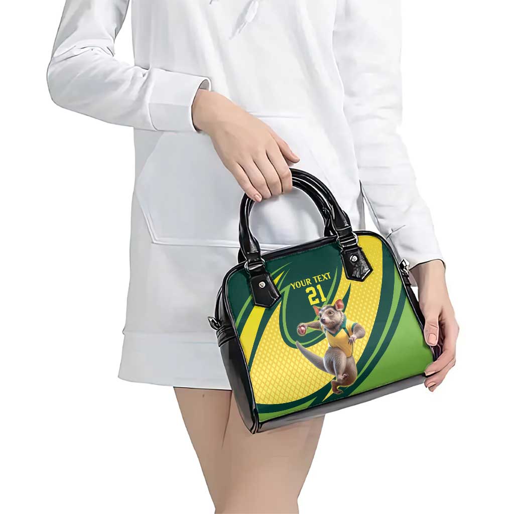 Australian Tasmanian Pademelon Cricket Custom Shoulder Handbag Aussie National Color