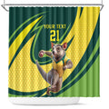 Australian Tasmanian Pademelon Cricket Custom Shower Curtain Aussie National Color