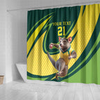 Australian Tasmanian Pademelon Cricket Custom Shower Curtain Aussie National Color