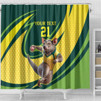 Australian Tasmanian Pademelon Cricket Custom Shower Curtain Aussie National Color