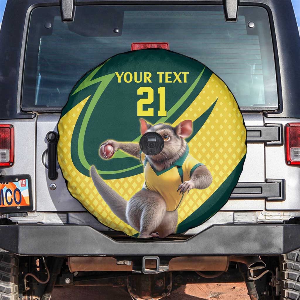 Australian Tasmanian Pademelon Cricket Custom Spare Tire Cover Aussie National Color