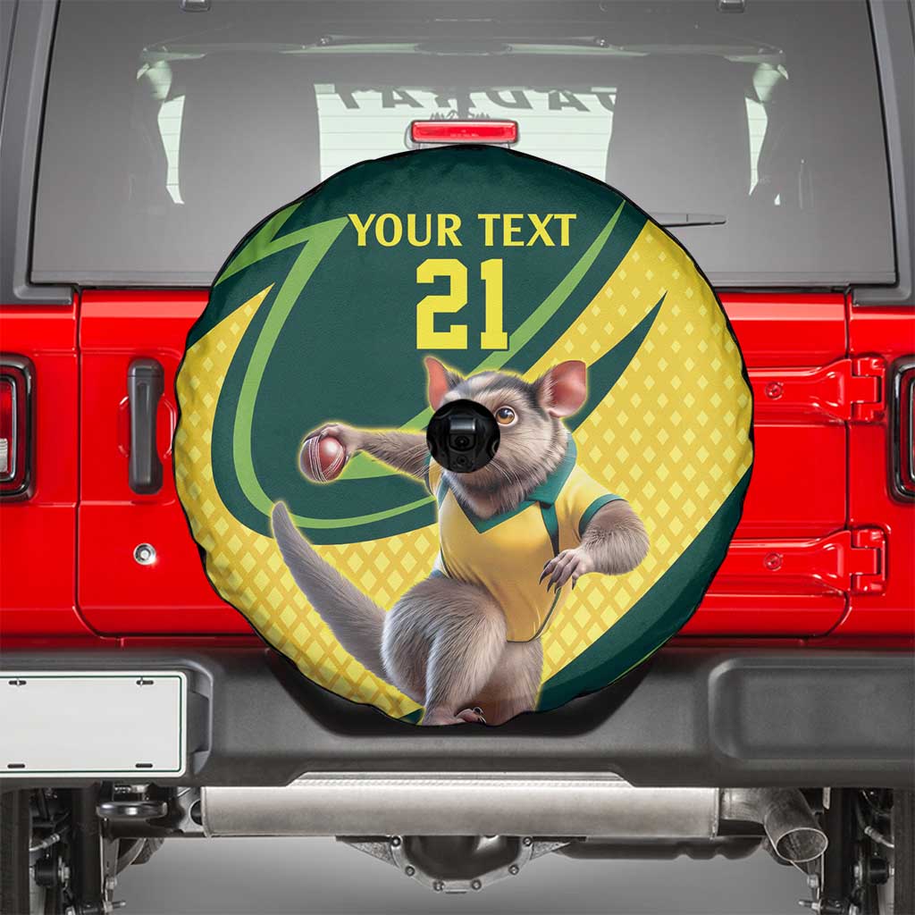Australian Tasmanian Pademelon Cricket Custom Spare Tire Cover Aussie National Color