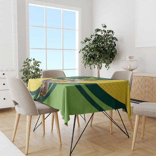 Australian Tasmanian Pademelon Cricket Custom Tablecloth Aussie National Color