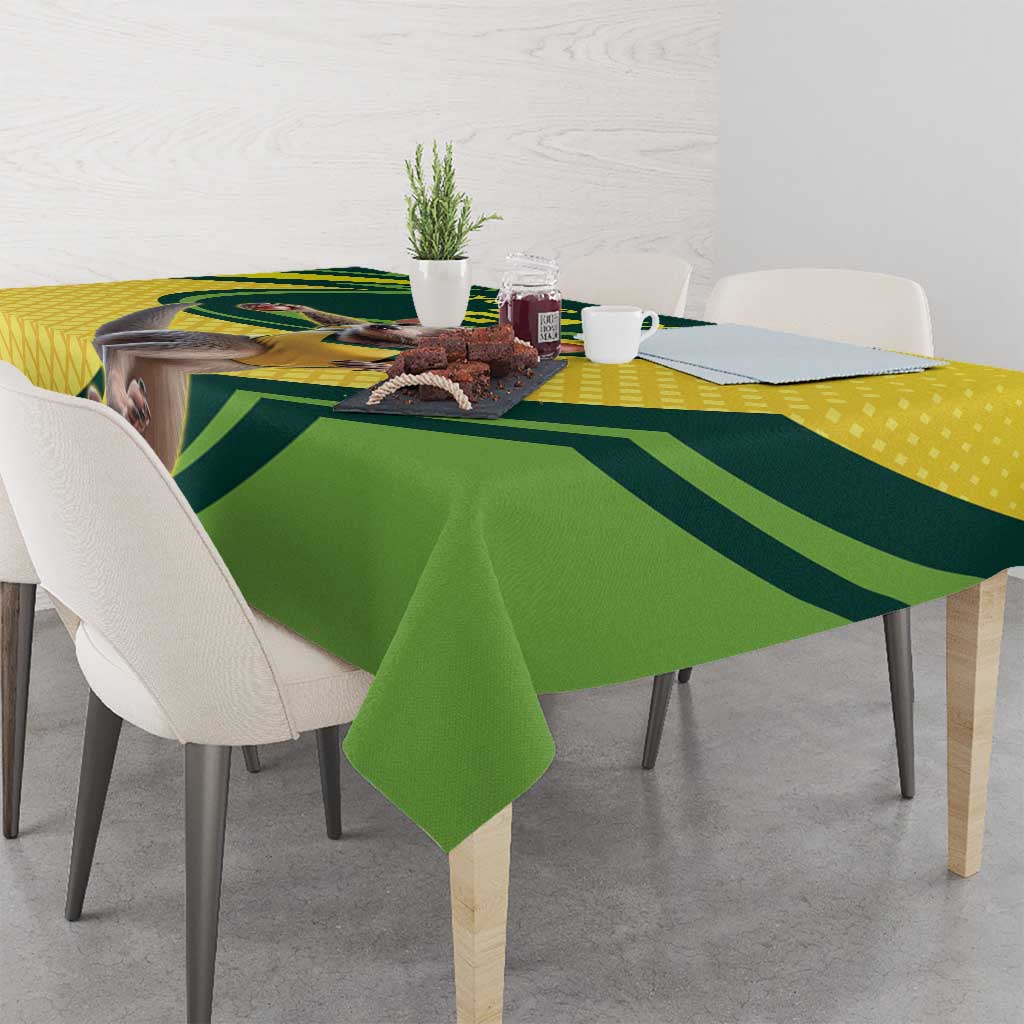 Australian Tasmanian Pademelon Cricket Custom Tablecloth Aussie National Color