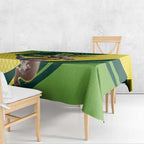 Australian Tasmanian Pademelon Cricket Custom Tablecloth Aussie National Color