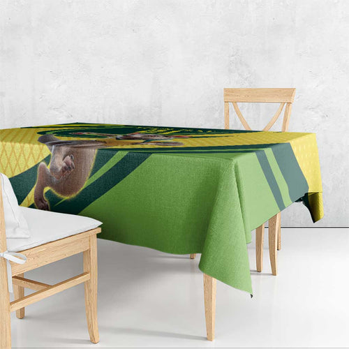 Australian Tasmanian Pademelon Cricket Custom Tablecloth Aussie National Color