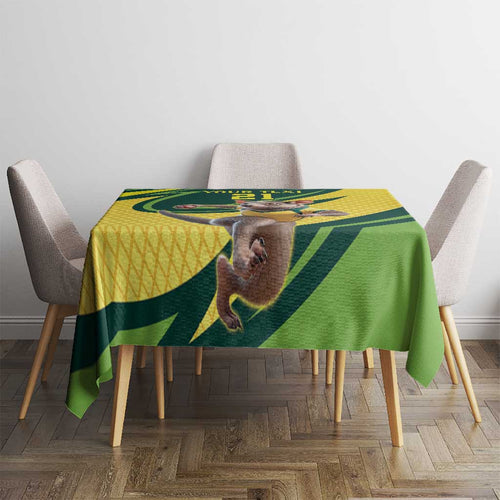 Australian Tasmanian Pademelon Cricket Custom Tablecloth Aussie National Color