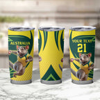 Australian Tasmanian Pademelon Cricket Custom Tumbler Cup Aussie National Color