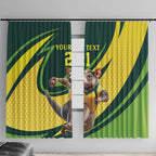 Australian Tasmanian Pademelon Cricket Custom Window Curtain Aussie National Color
