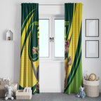 Australian Tasmanian Pademelon Cricket Custom Window Curtain Aussie National Color
