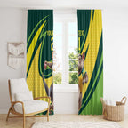 Australian Tasmanian Pademelon Cricket Custom Window Curtain Aussie National Color