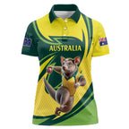 Australian Tasmanian Pademelon Cricket Custom Women Polo Shirt Aussie National Color