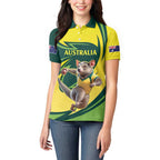 Australian Tasmanian Pademelon Cricket Custom Women Polo Shirt Aussie National Color