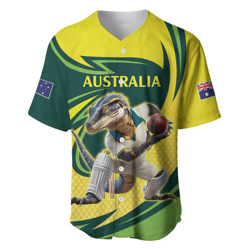 Australian Water Dragon Cricket Custom Baseball Jersey Aussie National Color
