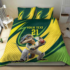 Australian Water Dragon Cricket Custom Bedding Set Aussie National Color