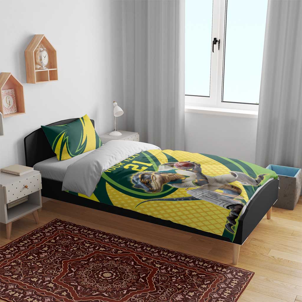 Australian Water Dragon Cricket Custom Bedding Set Aussie National Color