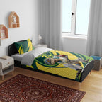 Australian Water Dragon Cricket Custom Bedding Set Aussie National Color