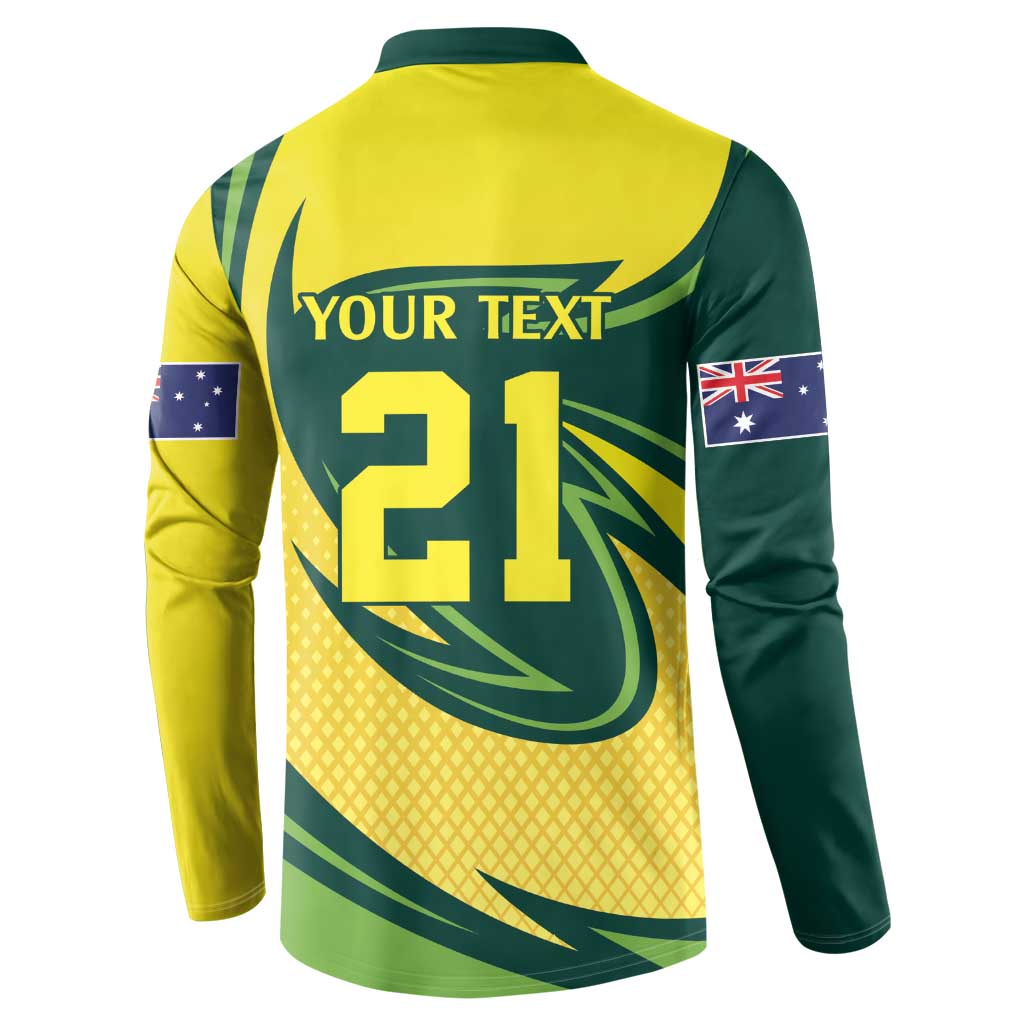 Australian Water Dragon Cricket Custom Button Sweatshirt Aussie National Color