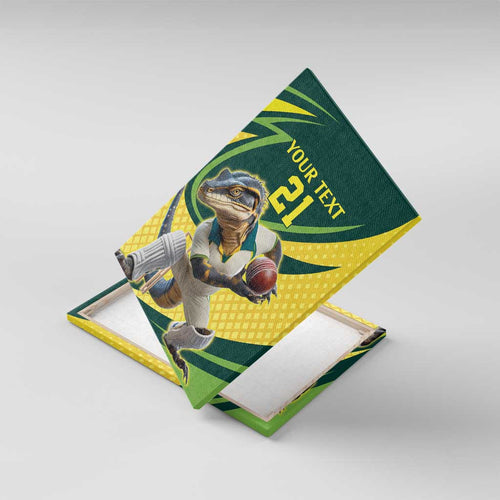 Australian Water Dragon Cricket Custom Canvas Wall Art Aussie National Color