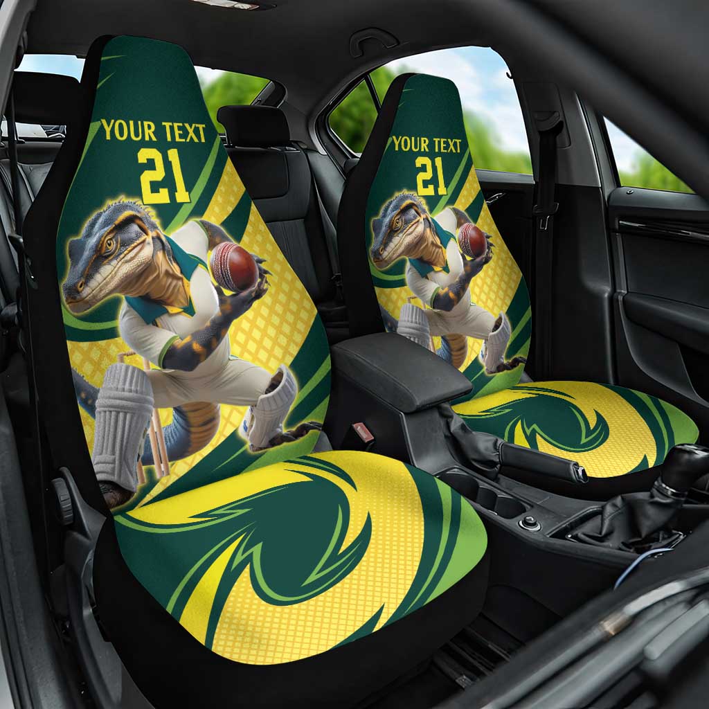 Australian Water Dragon Cricket Custom Car Seat Cover Aussie National Color