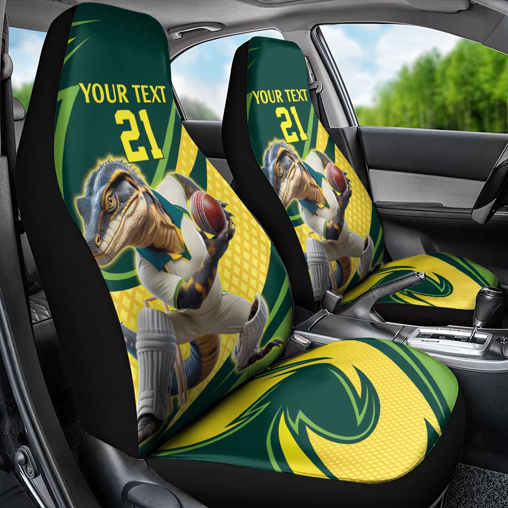 Australian Water Dragon Cricket Custom Car Seat Cover Aussie National Color