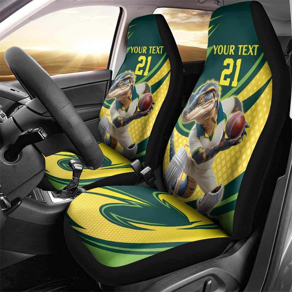 Australian Water Dragon Cricket Custom Car Seat Cover Aussie National Color