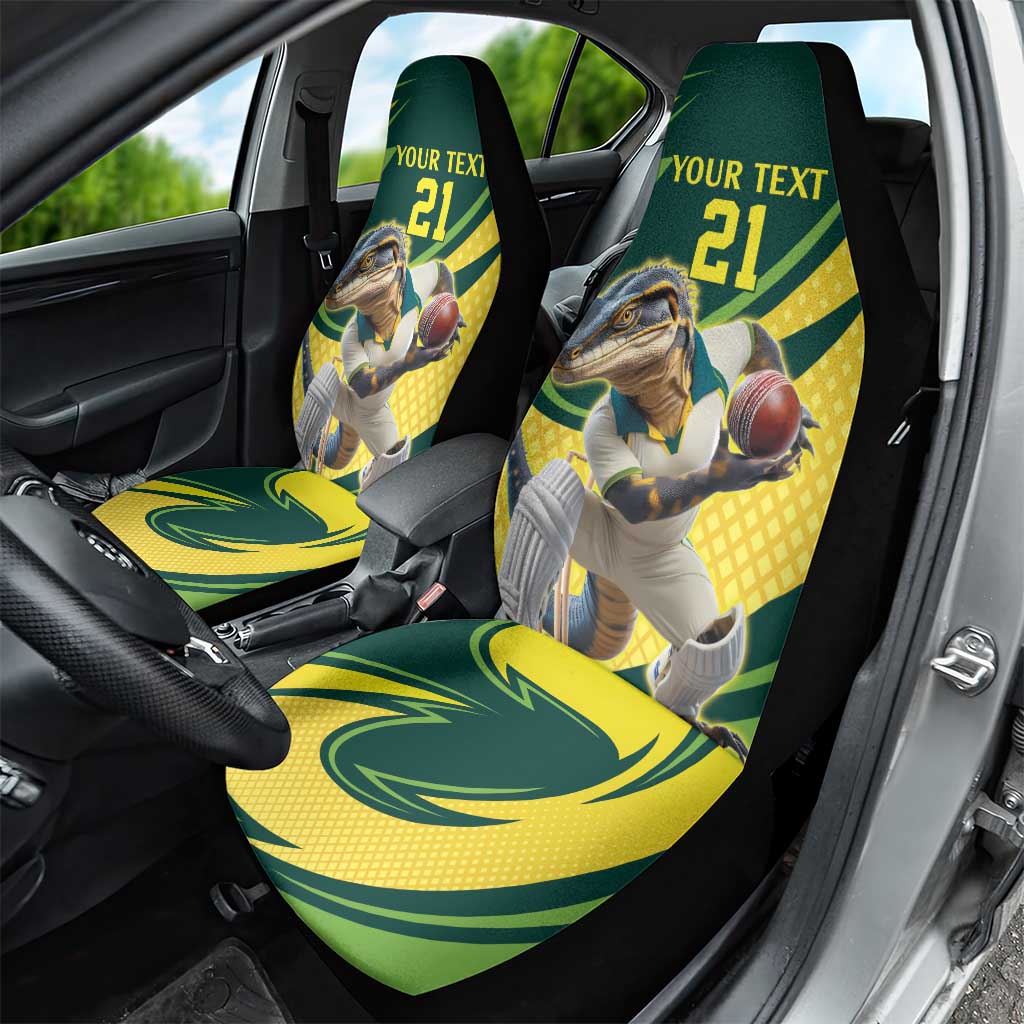 Australian Water Dragon Cricket Custom Car Seat Cover Aussie National Color
