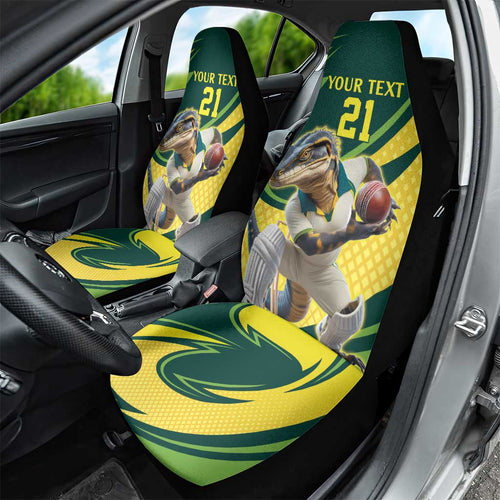 Australian Water Dragon Cricket Custom Car Seat Cover Aussie National Color