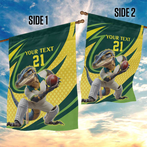 Australian Water Dragon Cricket Custom Garden Flag Aussie National Color