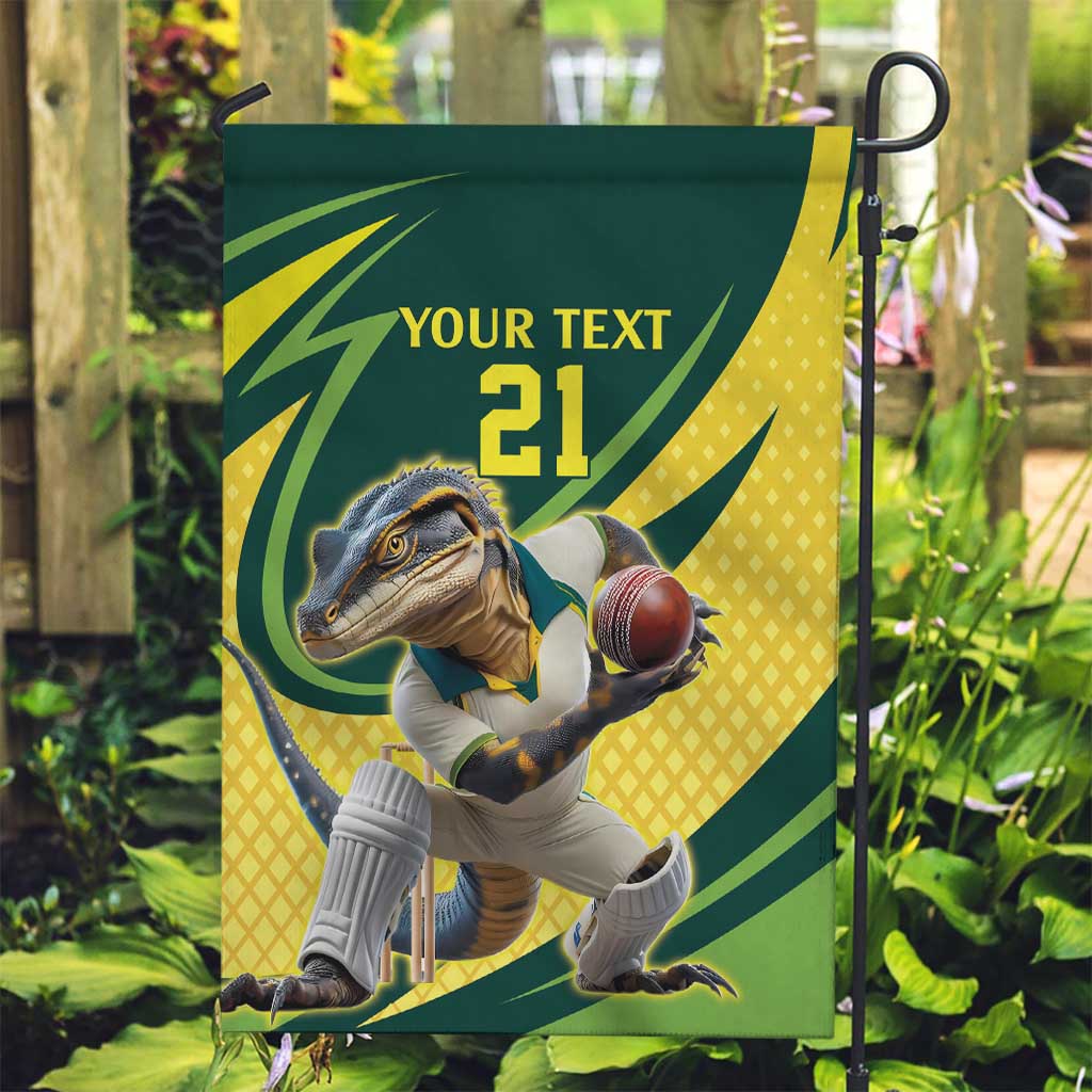 Australian Water Dragon Cricket Custom Garden Flag Aussie National Color