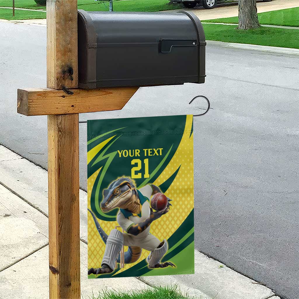 Australian Water Dragon Cricket Custom Garden Flag Aussie National Color