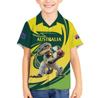 Australian Water Dragon Cricket Custom Hawaiian Shirt Aussie National Color