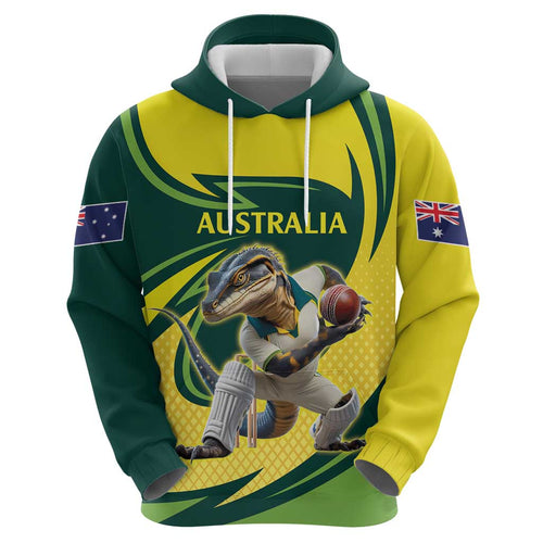 Australian Water Dragon Cricket Custom Hoodie Aussie National Color