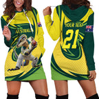 Australian Water Dragon Cricket Custom Hoodie Dress Aussie National Color