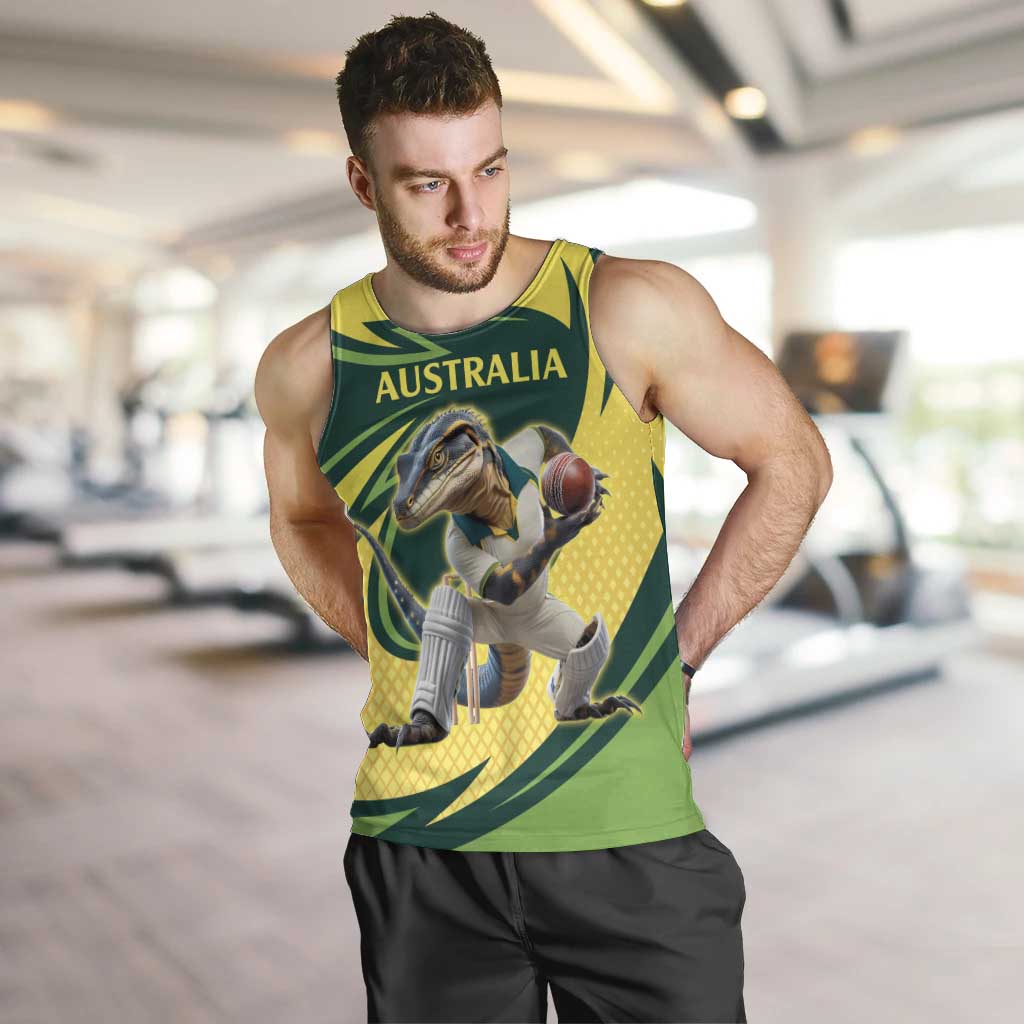 Australian Water Dragon Cricket Custom Men Tank Top Aussie National Color