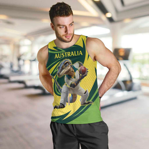 Australian Water Dragon Cricket Custom Men Tank Top Aussie National Color