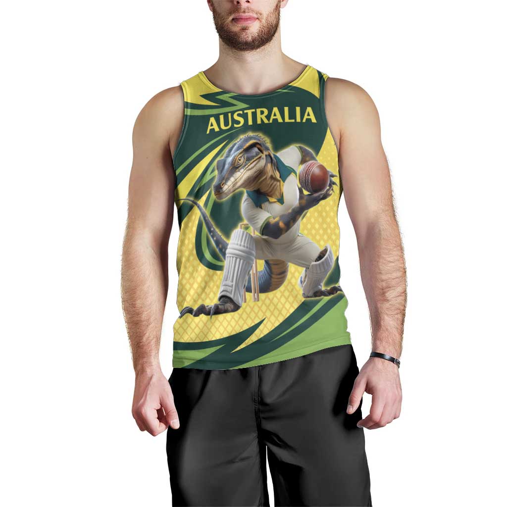 Australian Water Dragon Cricket Custom Men Tank Top Aussie National Color