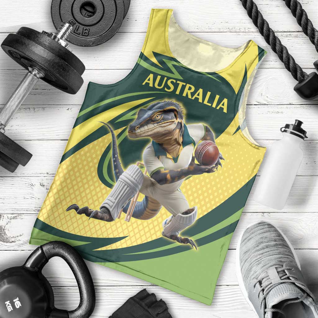 Australian Water Dragon Cricket Custom Men Tank Top Aussie National Color