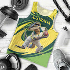 Australian Water Dragon Cricket Custom Men Tank Top Aussie National Color