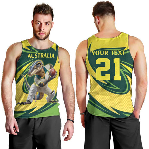 Australian Water Dragon Cricket Custom Men Tank Top Aussie National Color
