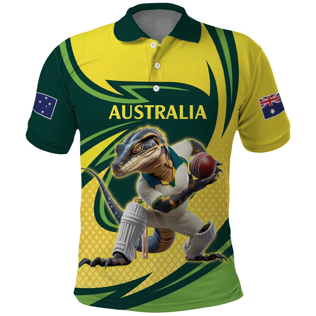 Australian Water Dragon Cricket Custom Polo Shirt Aussie National Color