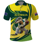 Australian Water Dragon Cricket Custom Polo Shirt Aussie National Color