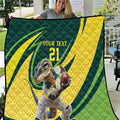 Australian Water Dragon Cricket Custom Quilt Aussie National Color