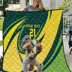 Australian Water Dragon Cricket Custom Quilt Aussie National Color