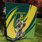 Australian Water Dragon Cricket Custom Quilt Aussie National Color