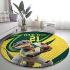 Australian Water Dragon Cricket Custom Round Carpet Aussie National Color