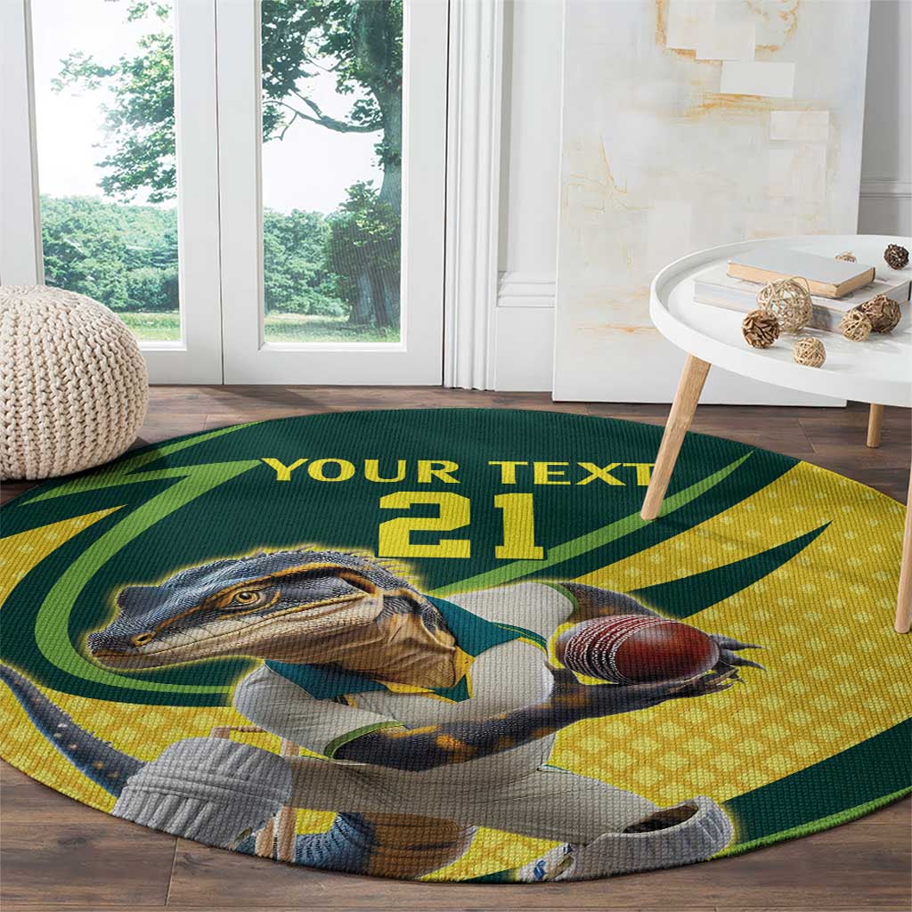 Australian Water Dragon Cricket Custom Round Carpet Aussie National Color