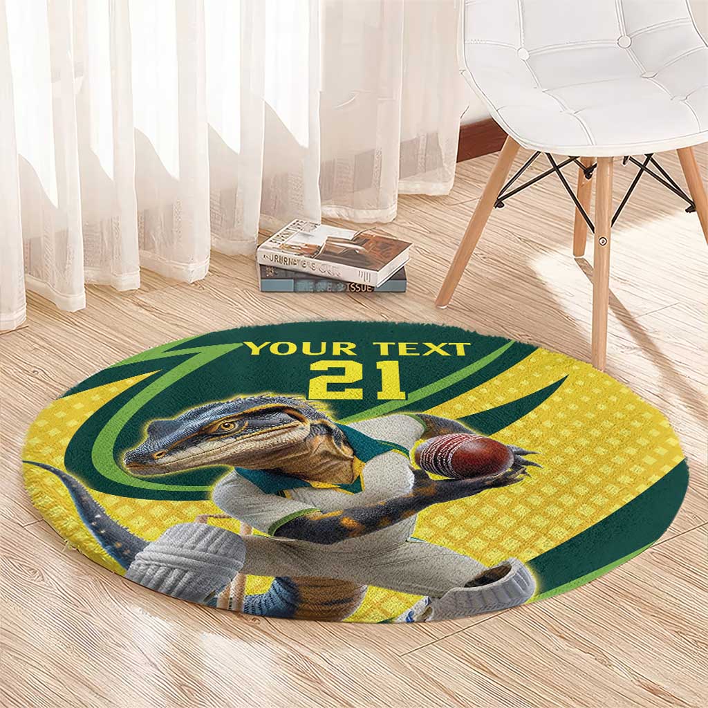 Australian Water Dragon Cricket Custom Round Carpet Aussie National Color
