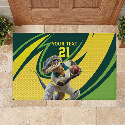 Australian Water Dragon Cricket Custom Rubber Doormat Aussie National Color